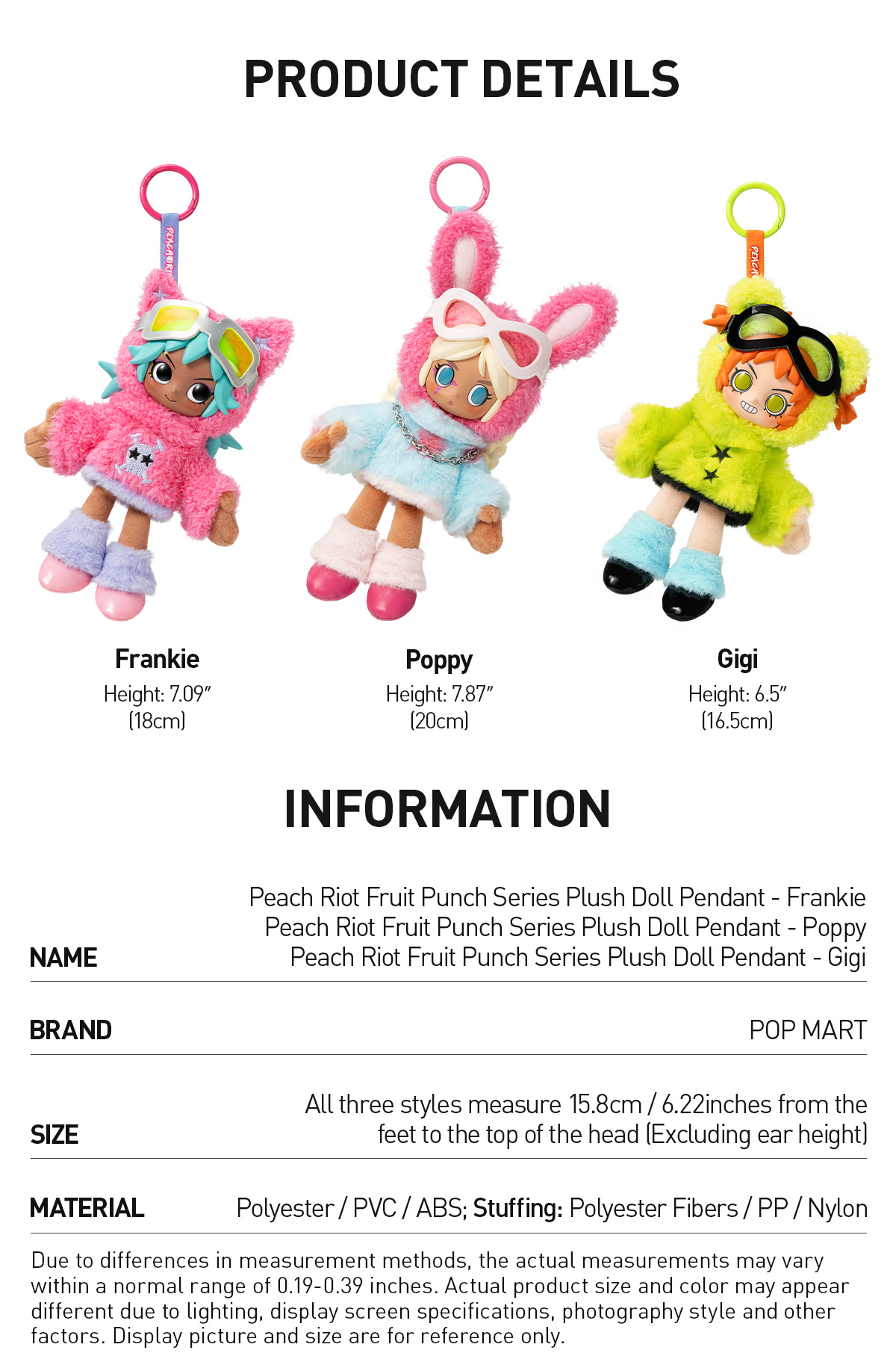 Peach Riot Fruit Punch Series Plush Doll Pendant - POP MART
