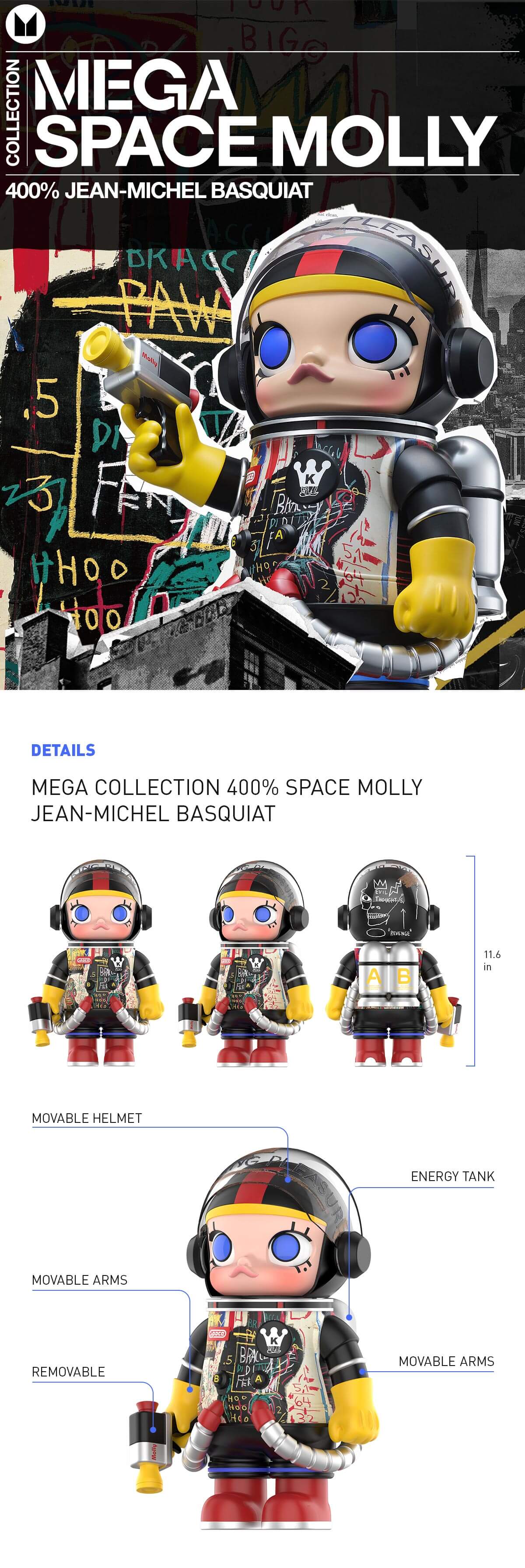 MEGA SPACE MOLLY 400% Jean-Michel Basquiat - Mega 400% - POP MART