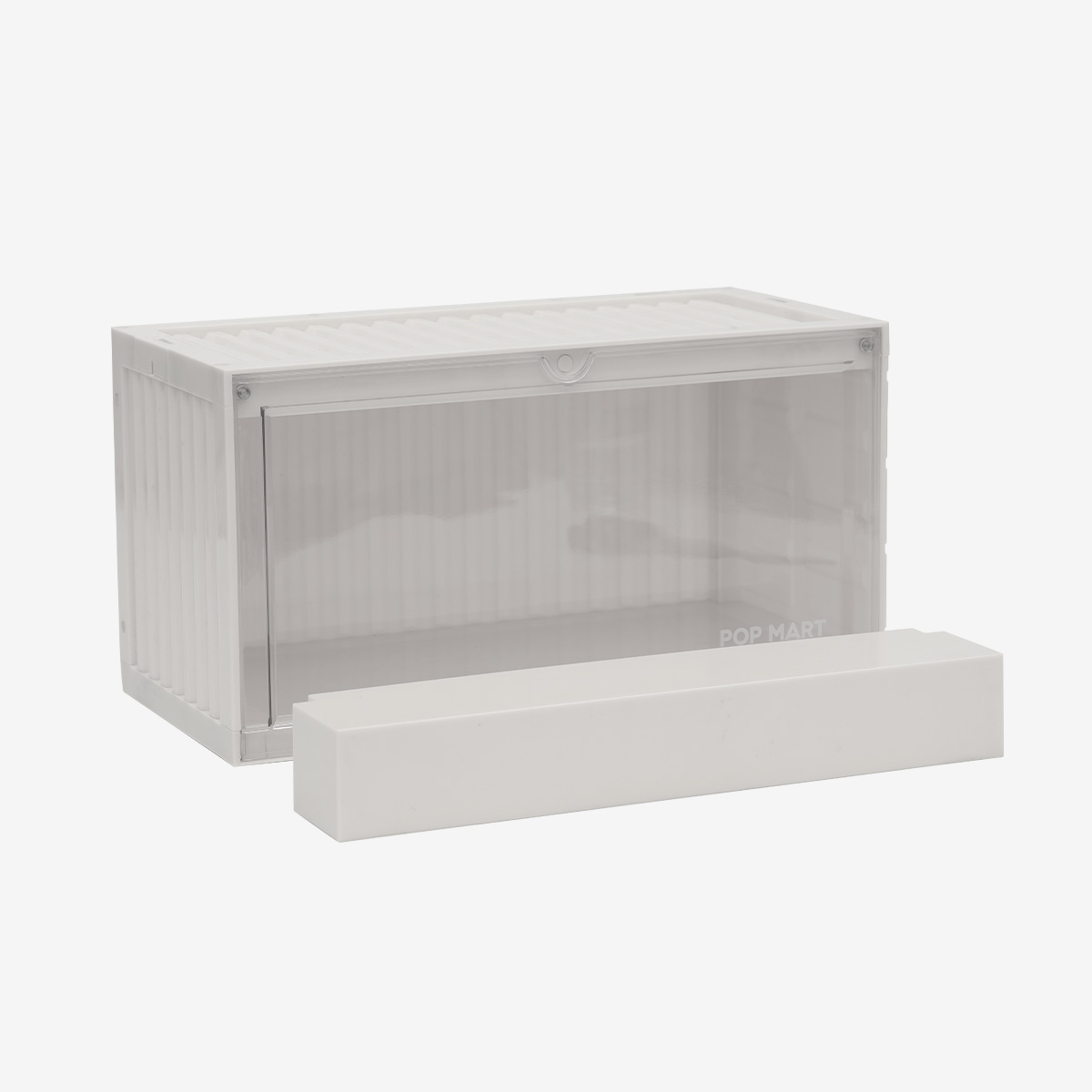 Boîte de rangement,Boîte à stores en acrylique transparent, vitrine de  figurines Pop Mart, Kits - Type White-L 17x30x24cm 3-Layer