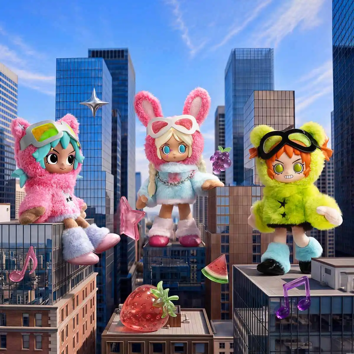 Peach Riot - Colección"Bomba de frutas"Colgante de Muñeco