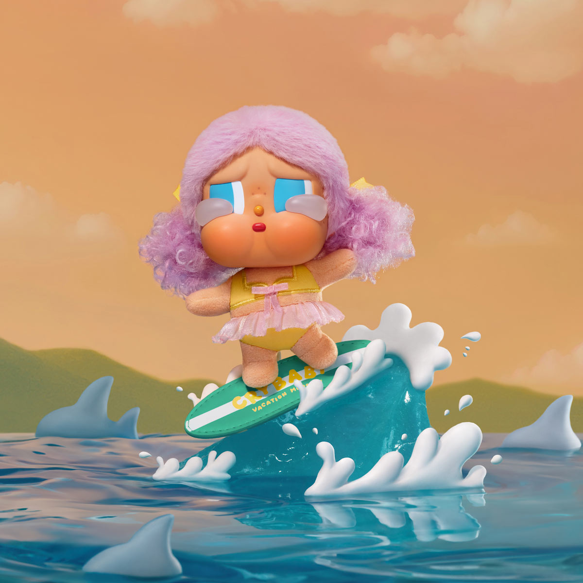 CRYBABY Vacation Mode On Series-Vinyl Plush Pendant Blind Box|POP