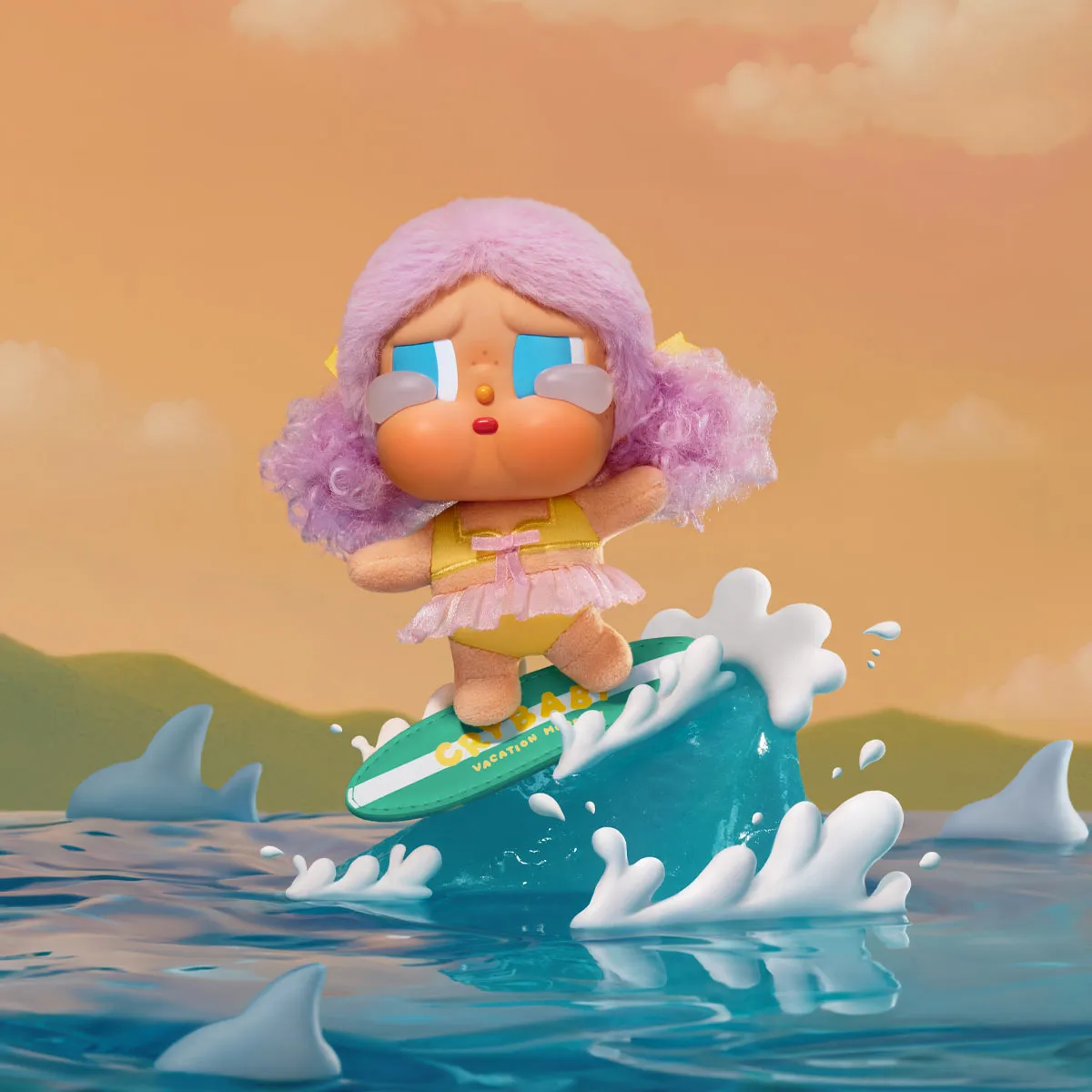 CRYBABY Vacation Mode On Series-Vinyl Plush Pendant Blind Box