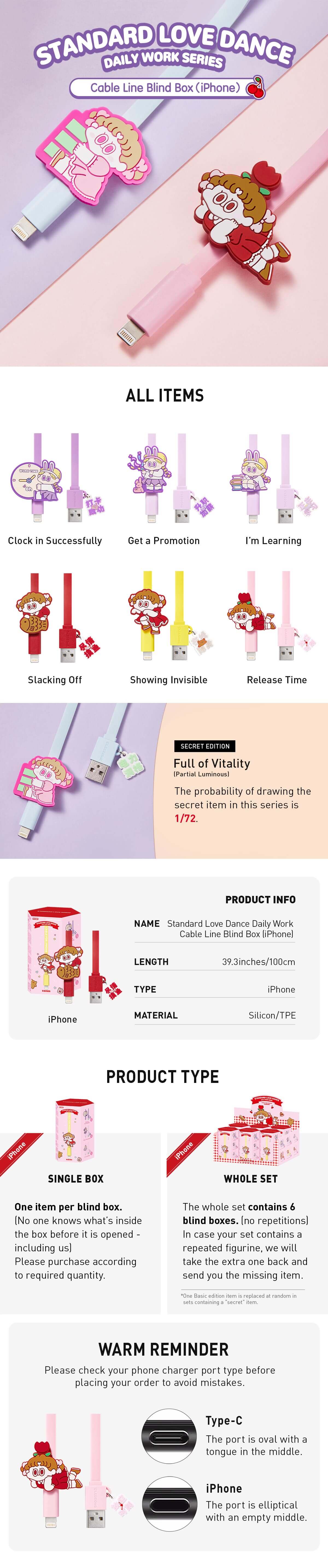Standard Love Dance Daily Work Series-Cable Line Blind Box