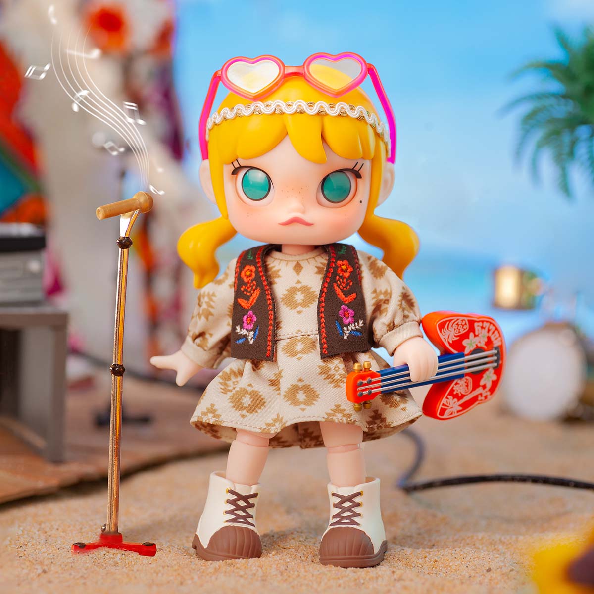 MOLLY Beach Music Festival Action Figure | Designer Figurine