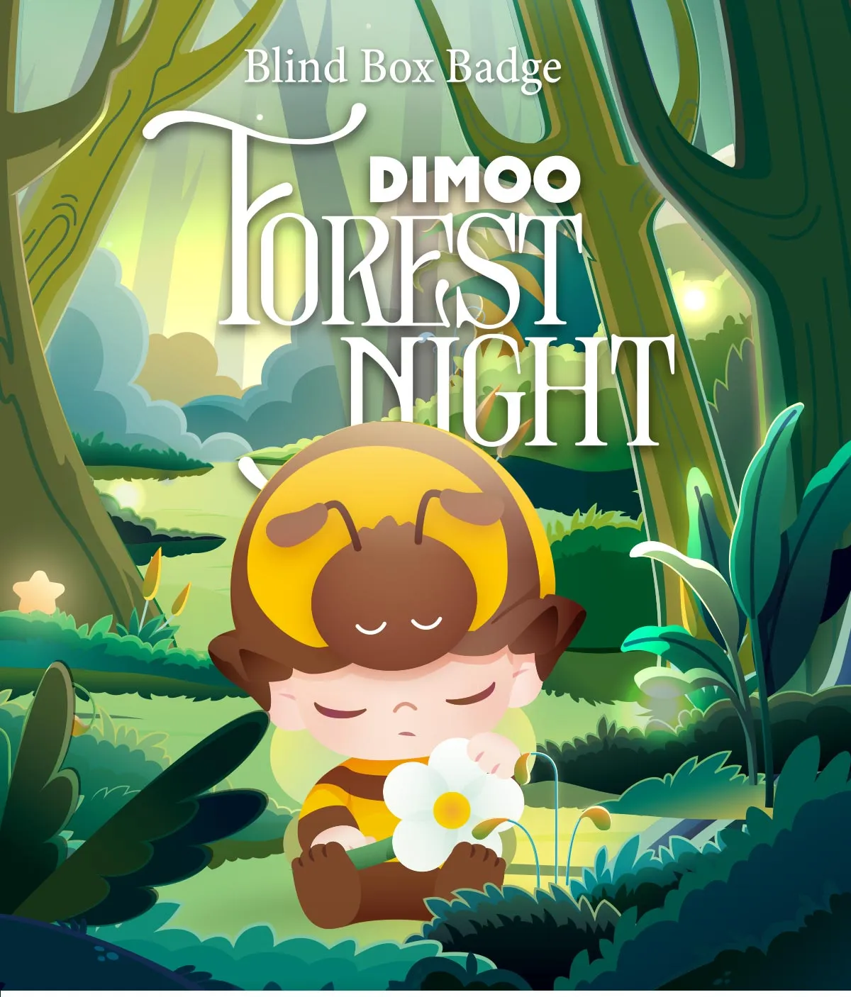 DIMOO Forest Night Series-Badge Blind Box | Blind Box - POP MART ...