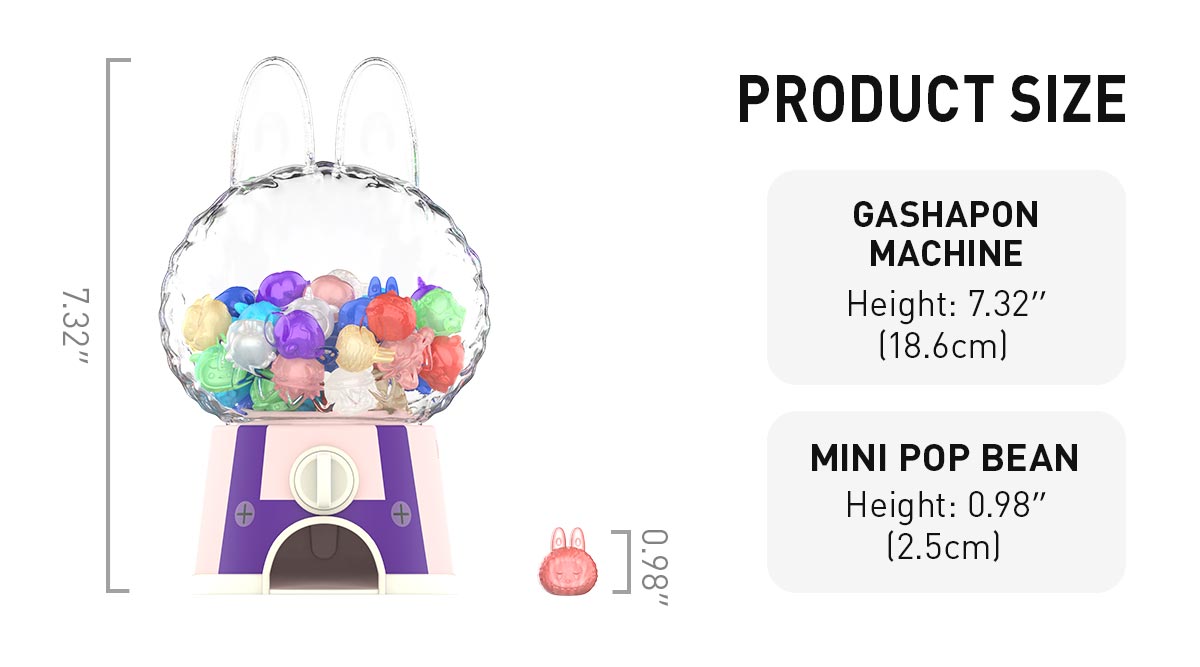 POP BEAN LABUBU Gashapon Machine & MINI Colorful Party Series Set