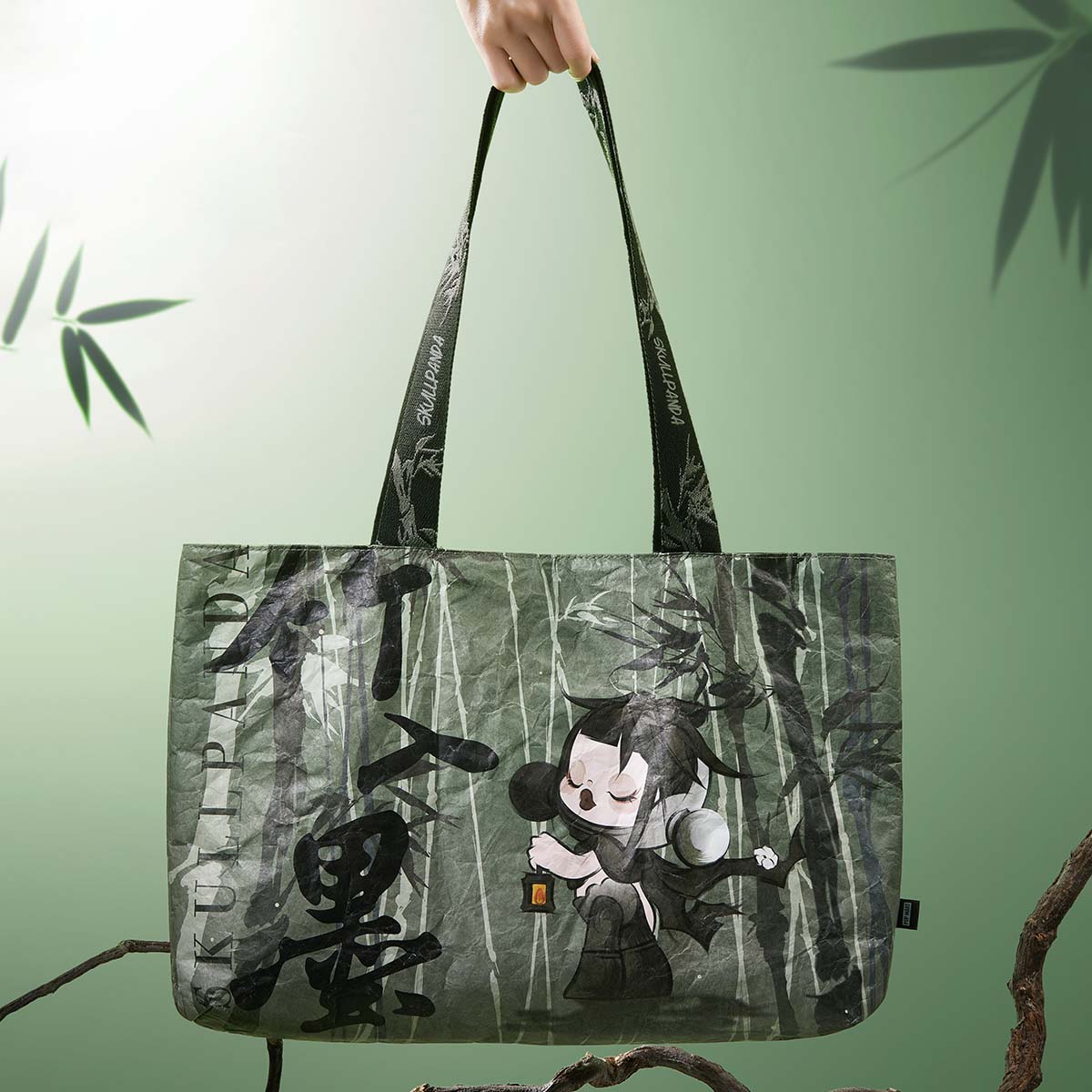 SKULLPANDA The Ink Plum Blossom Series-Tote Bag | Accessories