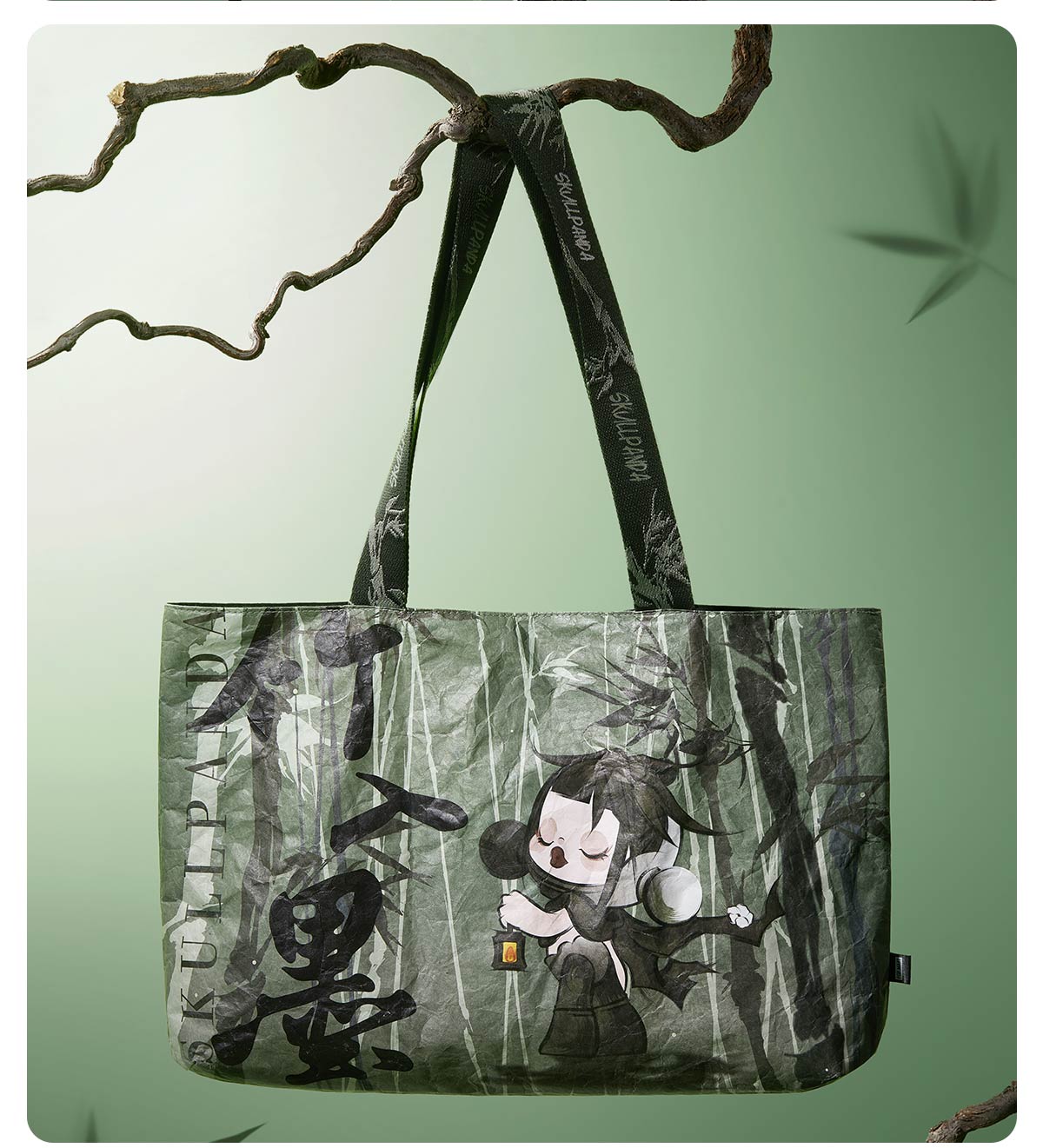 SKULLPANDA The Ink Plum Blossom Series-Tote Bag | Accessories 