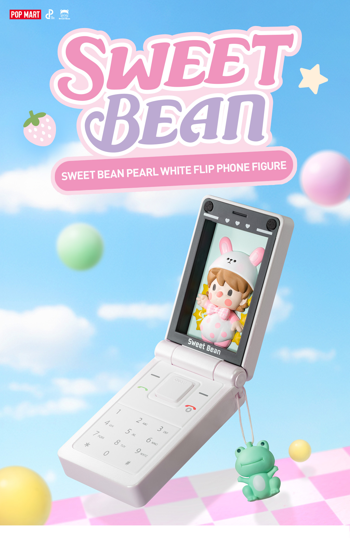 Sweet Bean Pearl White Flip Phone Figure | Designer Figure - POP 