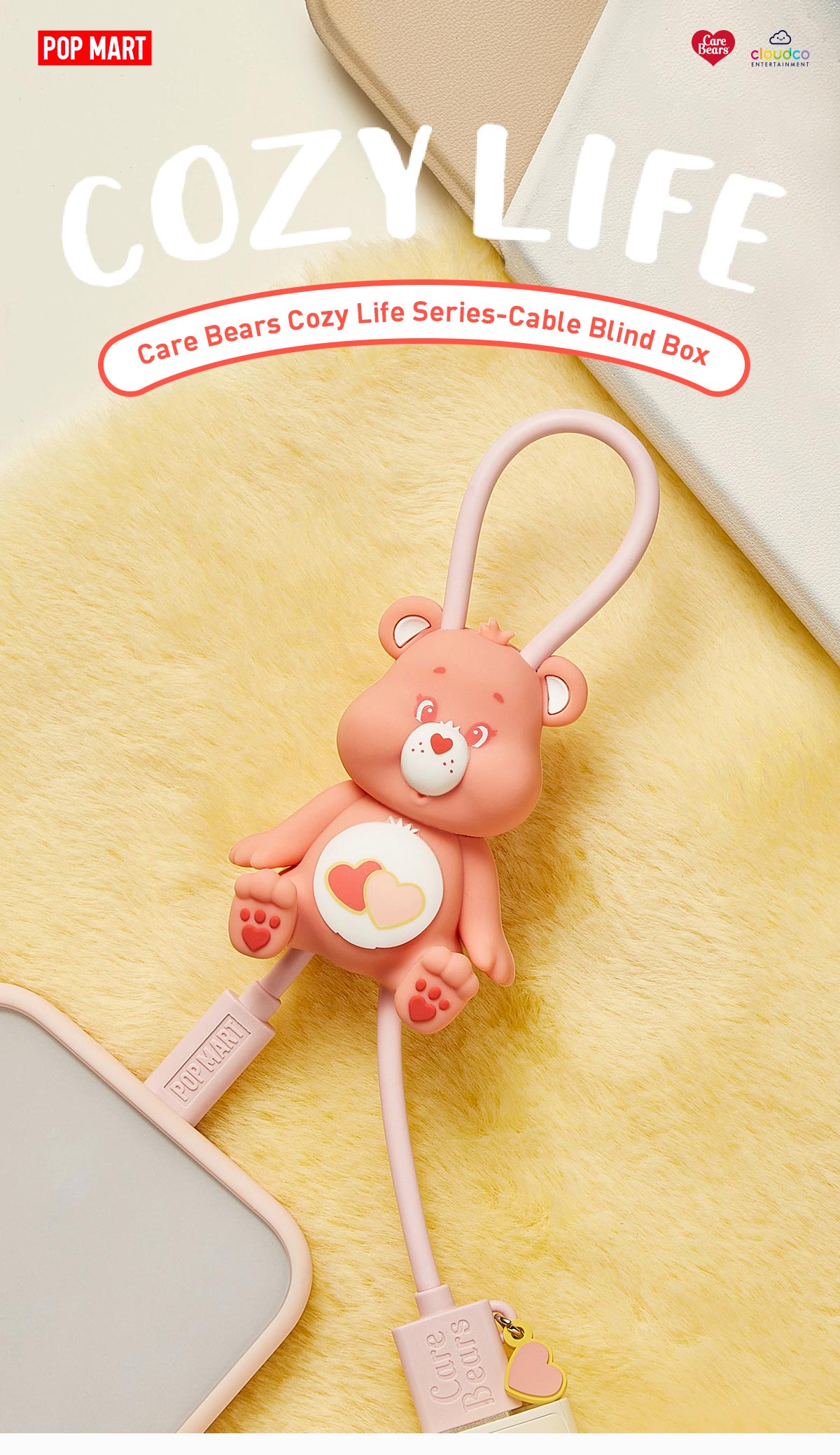 Care Bears Cozy Life Series-Cable Blind Box (Type-C) | Accessories