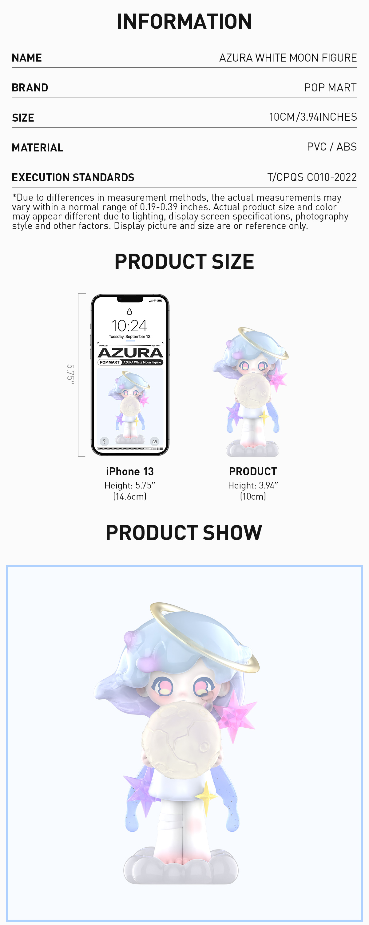 AZURA White Moon Figure | Gifts - POP MART (United States)