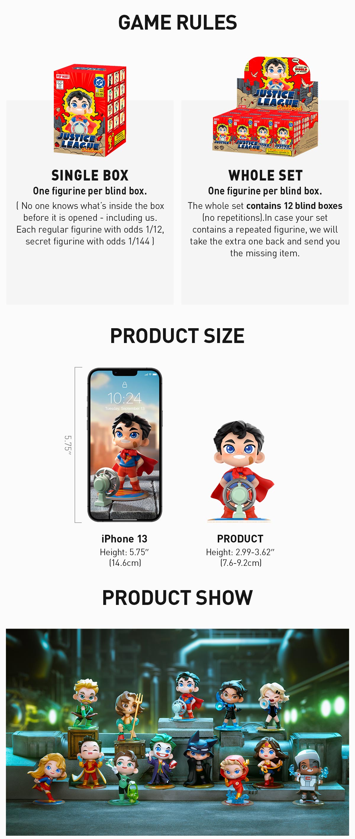 DC Justice League Childhood Series Figures | Blind Box - POP MART