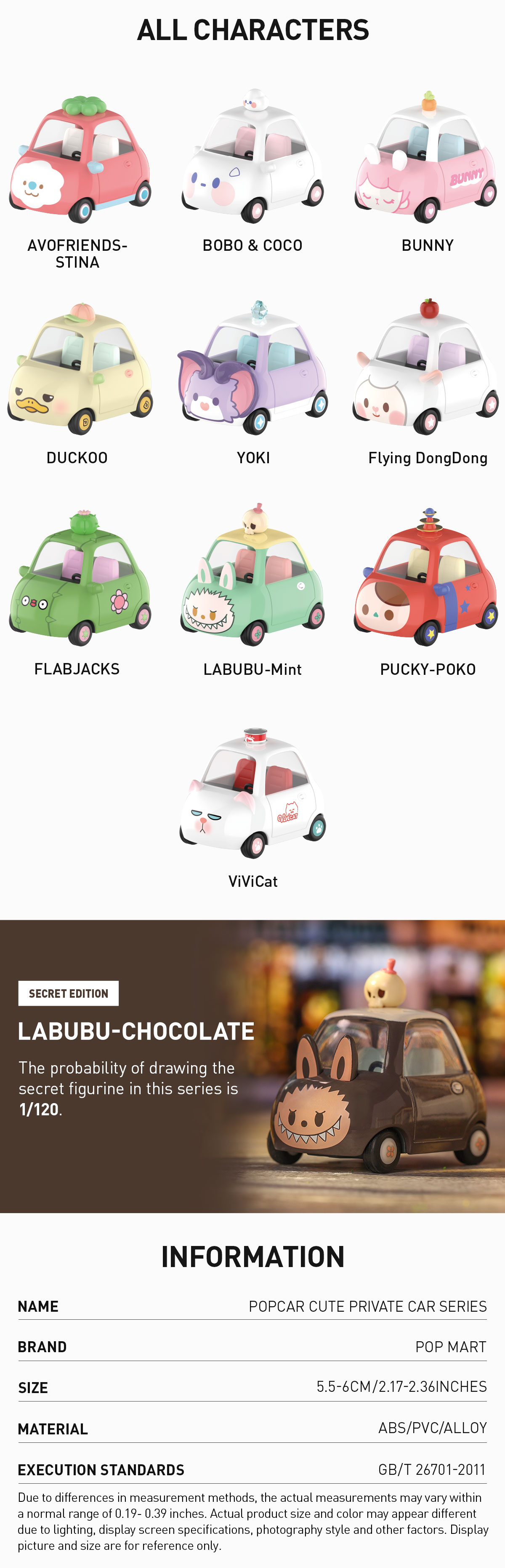 POPCAR Cute Private Car Series | Blind Boxes - POP MART (United