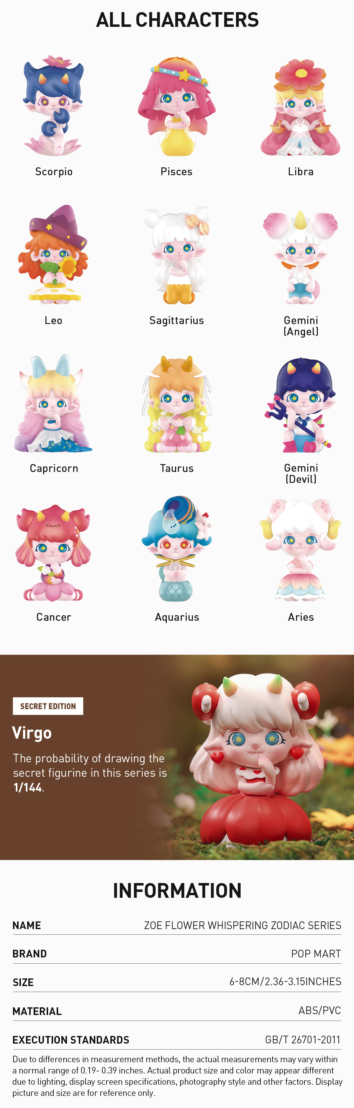 Zoe Flower Whispering Zodiac Series | Blind Boxes - POP MART (Canada)