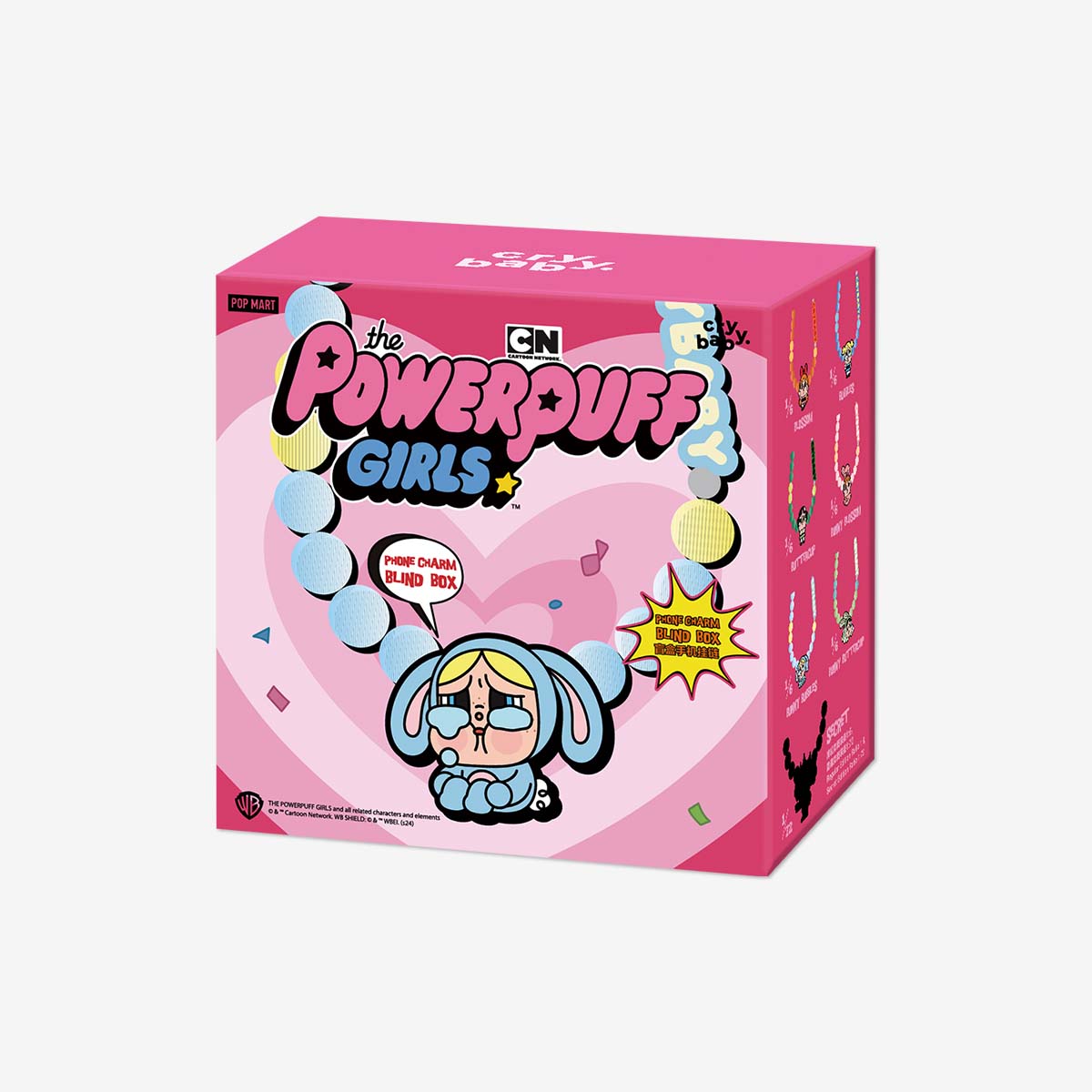POPMART CRYBABYパワーパフガールズ フォンチャーム CRYBABY x Powerpuff Girls Series-Phone Charm Blind Box
