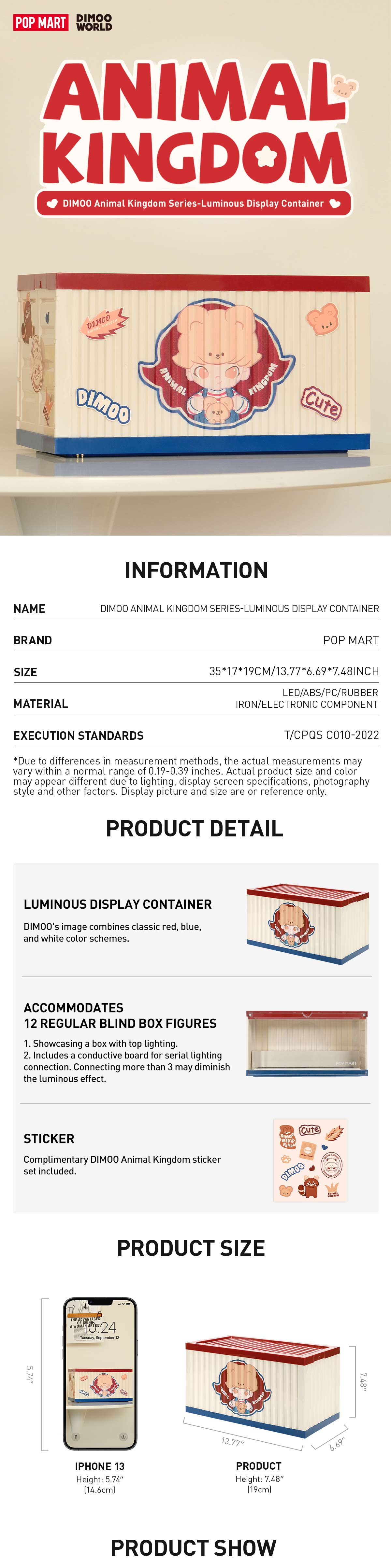 DIMOO Animal Kingdom Series | Display Containers - POP MART 