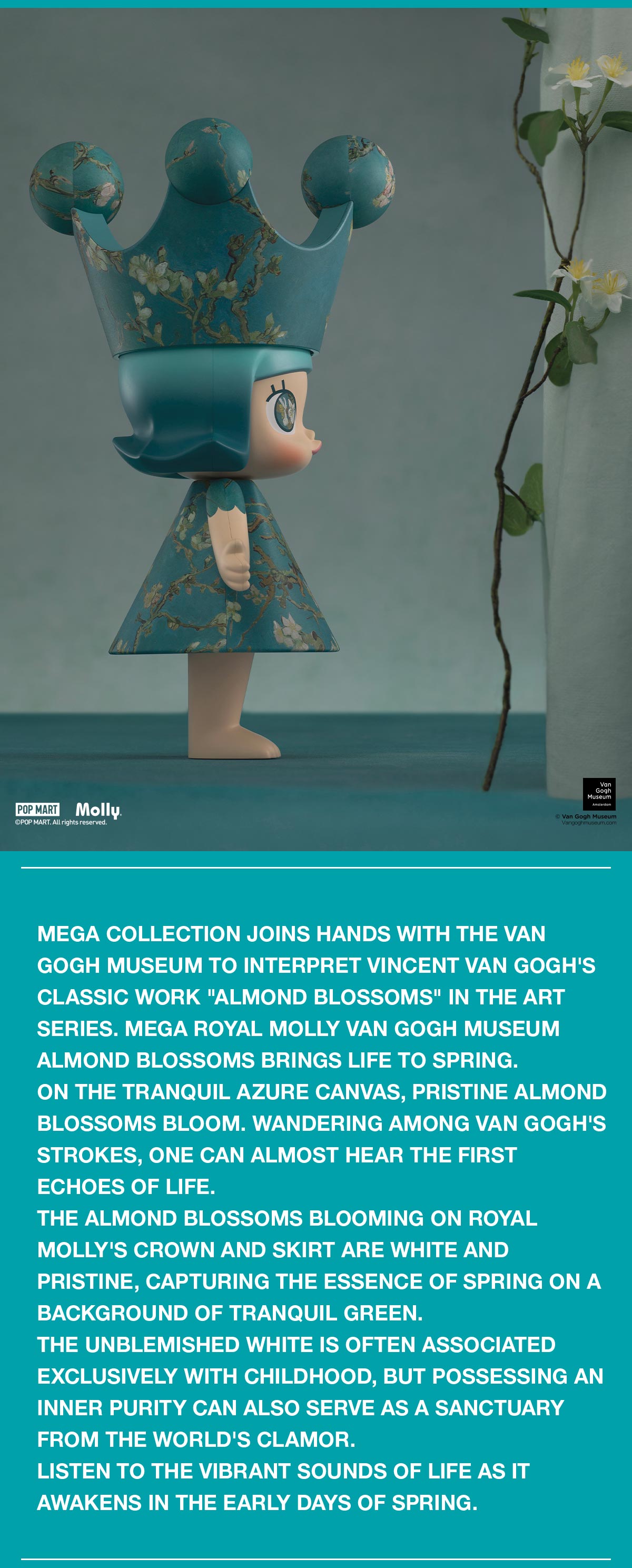 MEGA ROYAL MOLLY 1000% Van Gogh Museum Almond Blossom | Designer 