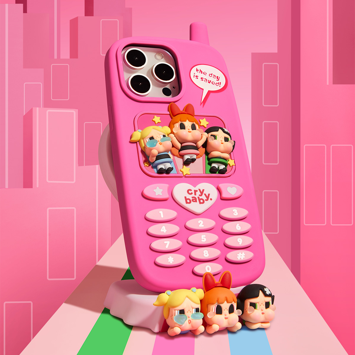 CRYBABY × Powerpuff Girls Series-Mobile Phone Bracket - POP MART