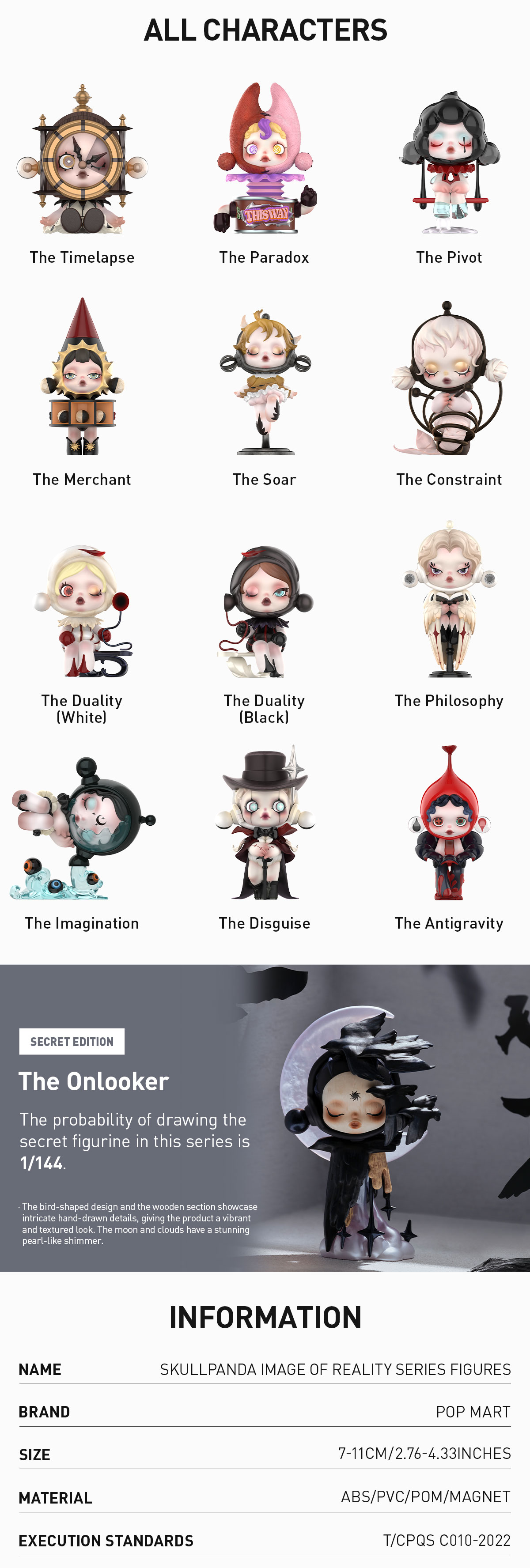 SKULLPANDA Image Of Realityシリーズ popmart SKULLPANDA Image Of Reality Series Figures | Blind Boxes