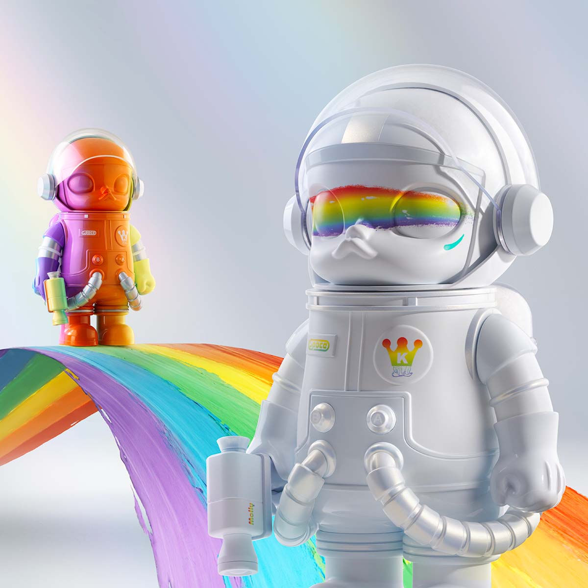 MEGA SPACE MOLLY 400% Rainbow | All MEGA - POP MART (United States)