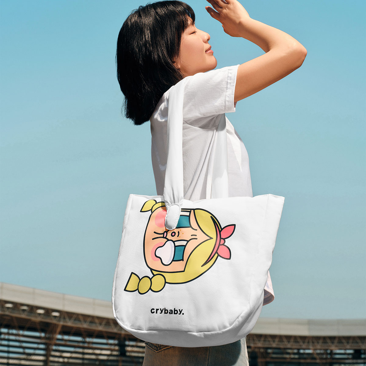 CRYBABY Sunset Concert Series-Cotton Filled Shoulder Bag