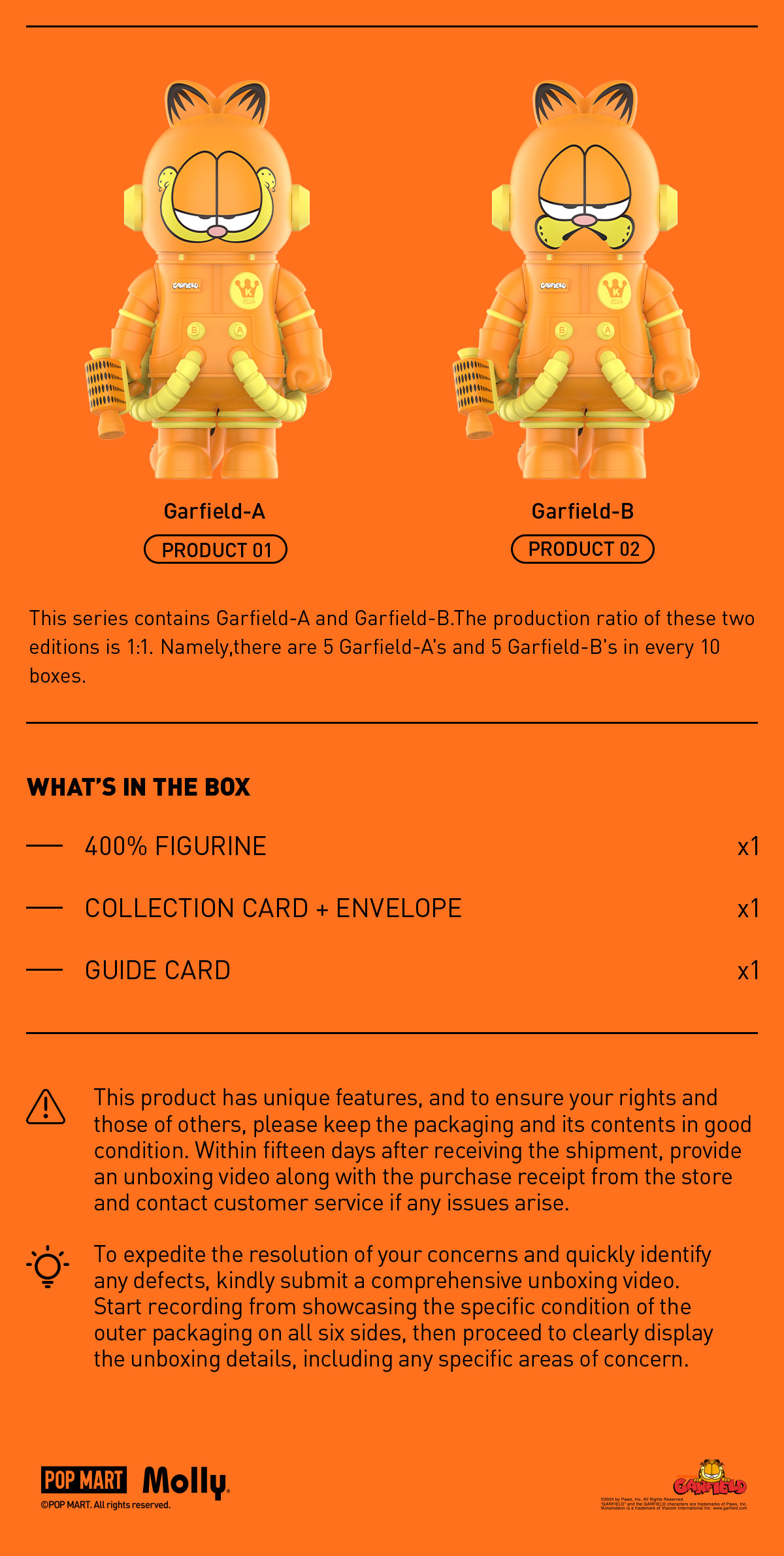 MEGA SPACE MOLLY 400% Garfield - POP MART (Canada) MEGA SPACE MOLLY 400% Garfield - POP MART (Canada)