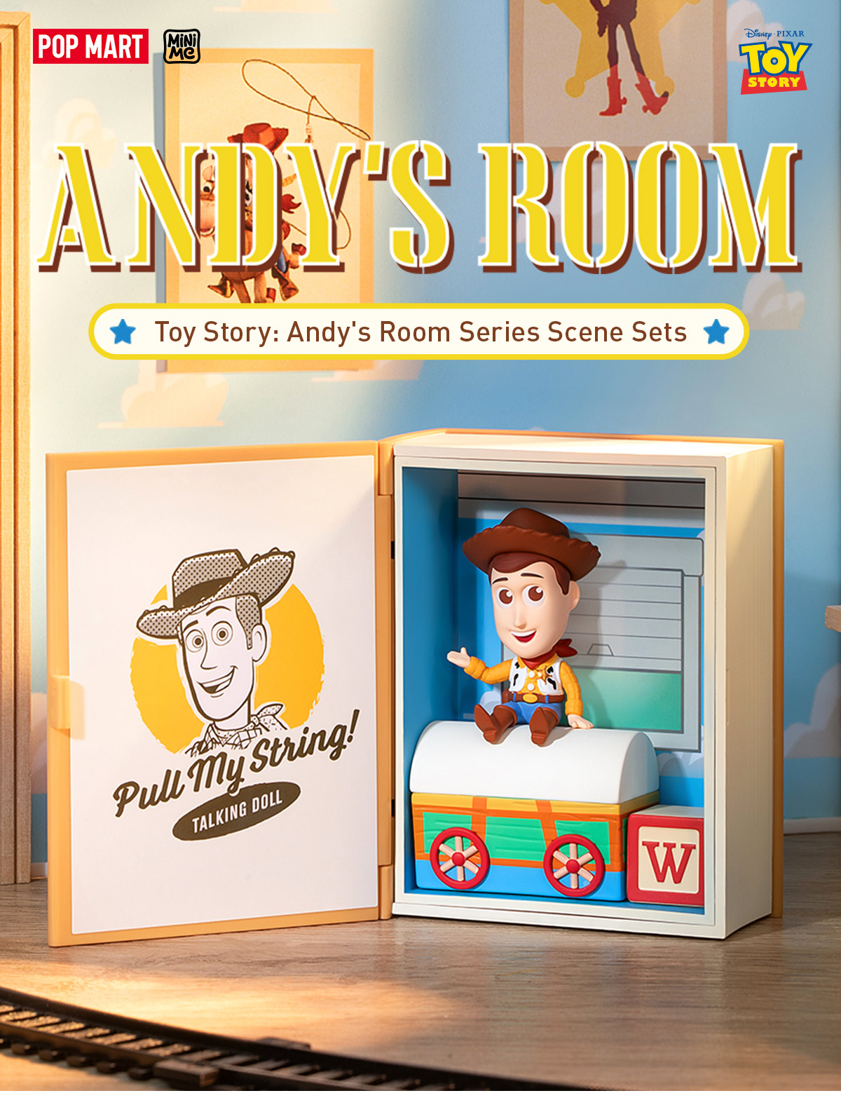 POP Mart トイストーリー フィギュア POP NOW:Toy Story: Andy's Room Series Scene Sets - POP MART