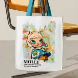 POP MART-MOLLY Anniversary Statues Classical Retro 2 Series-Canvas Bag - Banner 5