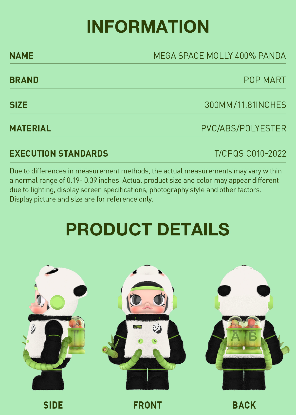 MEGA SPACE MOLLY 400% PANDA | All MEGA - POP MART (Canada)