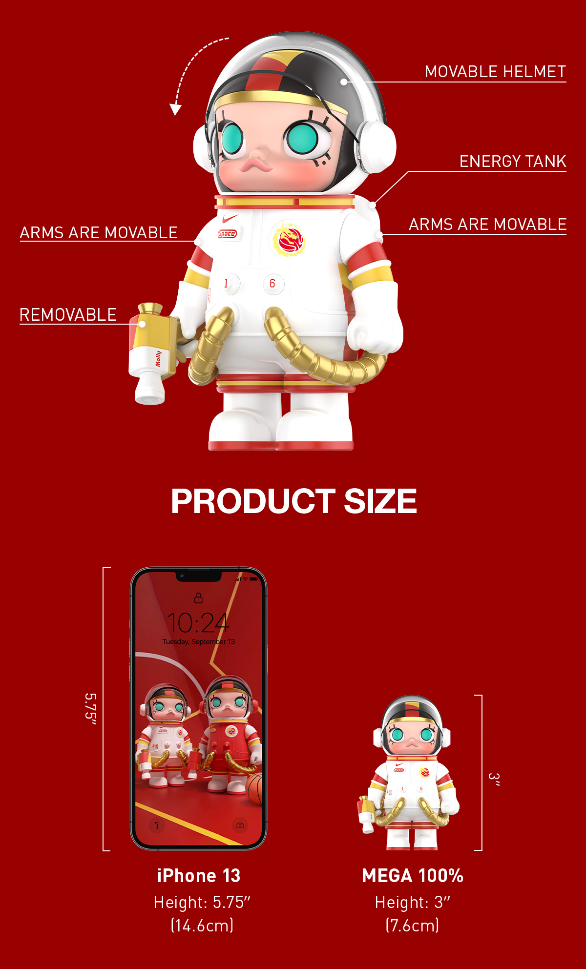 MEGA SPACE MOLLY 100% CHINA WOMEN'S NATIONAL BASKETBALL TEAM