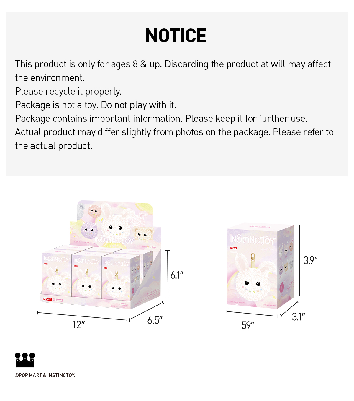 POP NOW:INSTINCTOY Fantasy World Series-Plush Blind Box