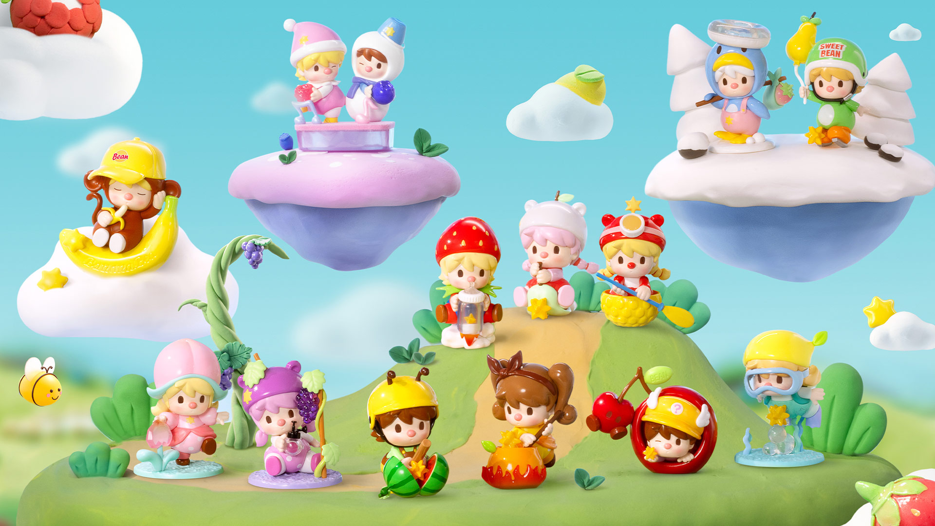 POP NOW:Sweet Bean Fruit World Adventure Series Figures
