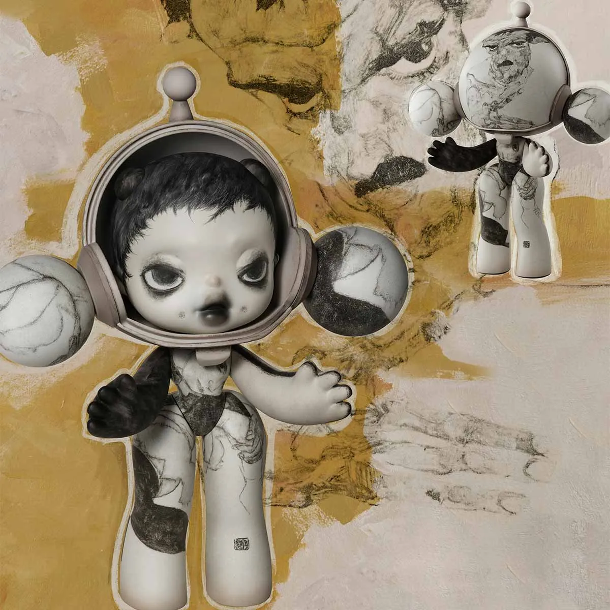 MEGA α SKULLPANDA 1000% Egon Schiele | MEGA - POP MART (United States)