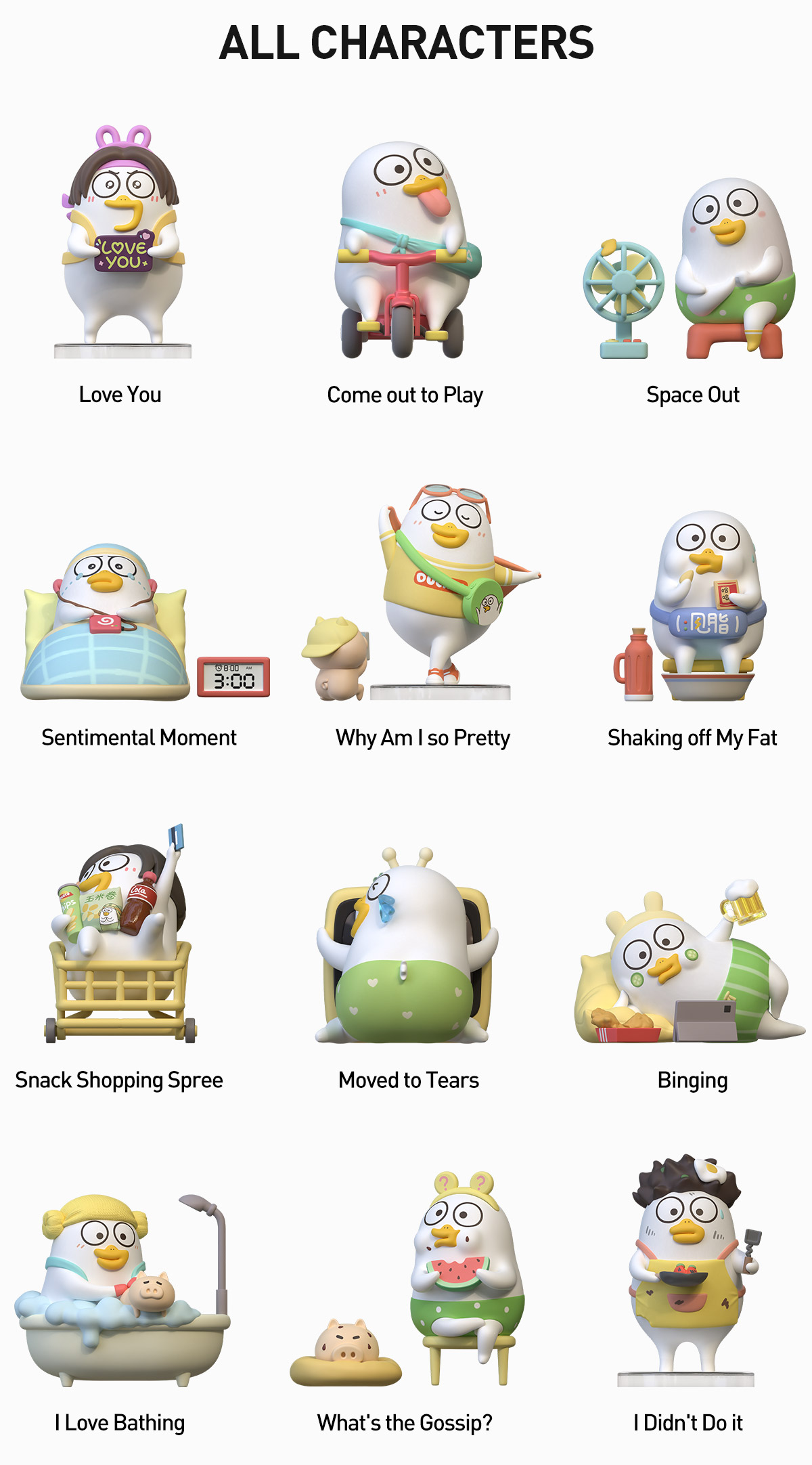 POPMART Duckyo Never Grows Up ポップマート12個 POP NOW:Duckyo's Leisure Life Series Figures - POP MART (United
