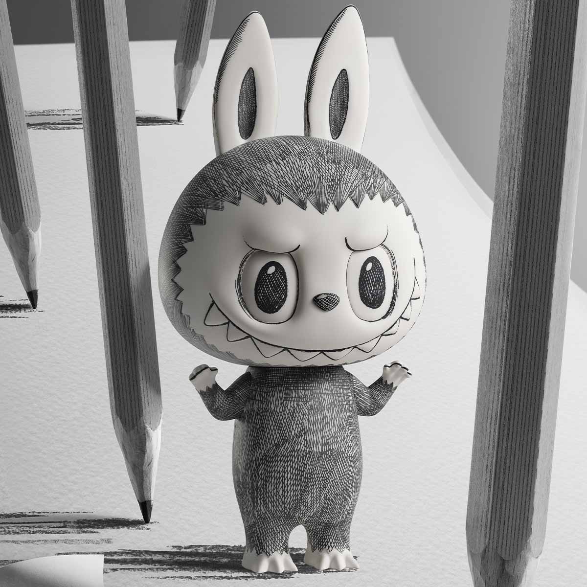 MEGA LABUBU 1000% Sketch - POP MART (United States)