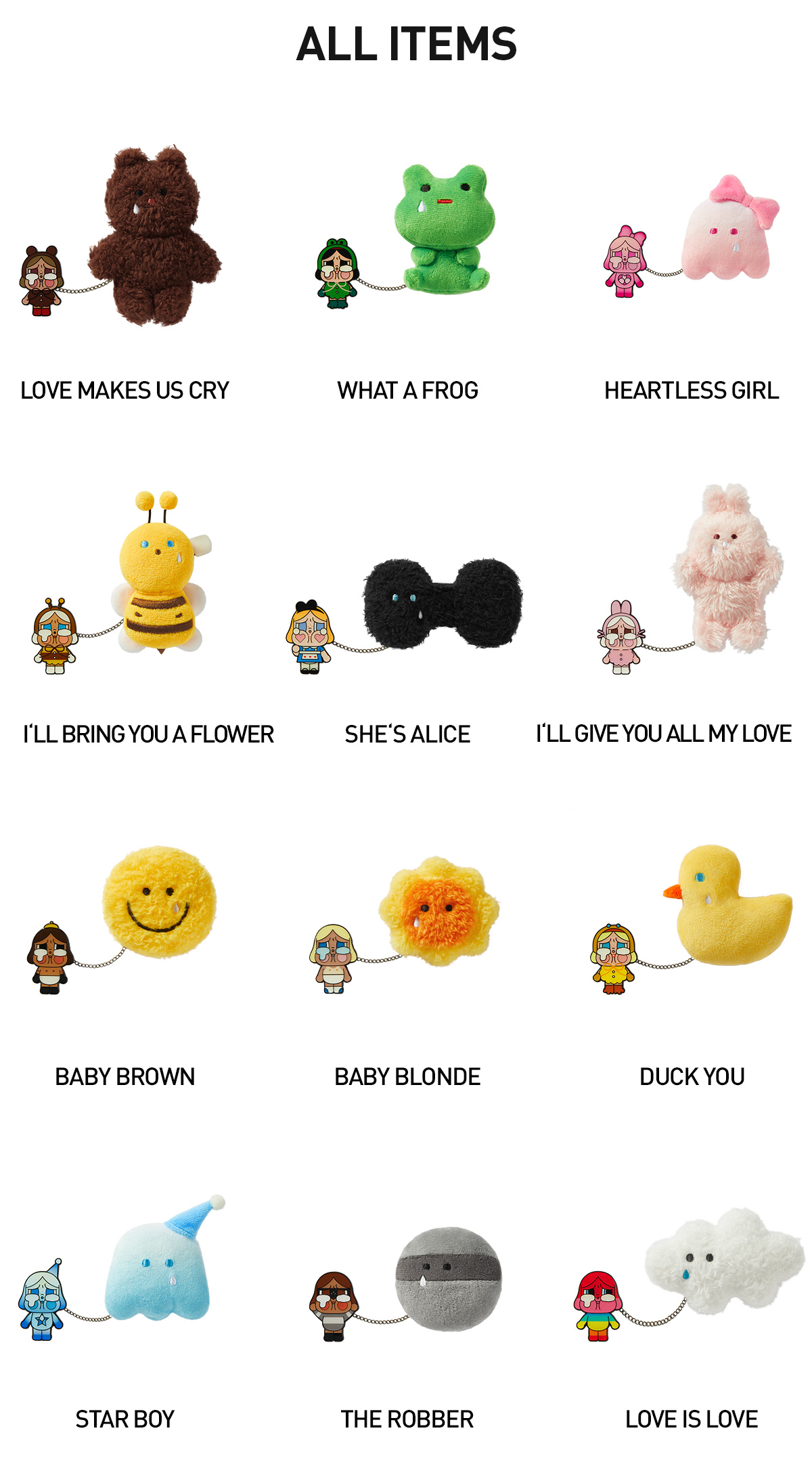 POP NOW:CRYBABY Crying Again Series-Plush Badge Blind Box