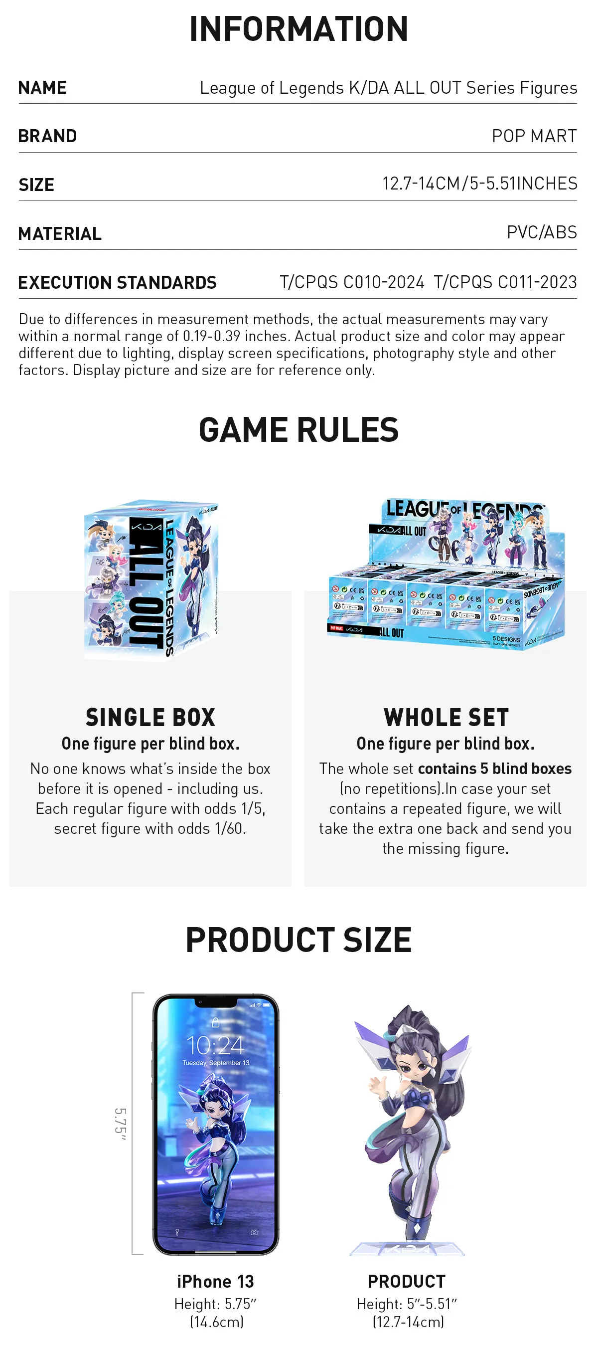POP NOW:League of Legends K/DA ALL OUT Series Figures - POP MART 