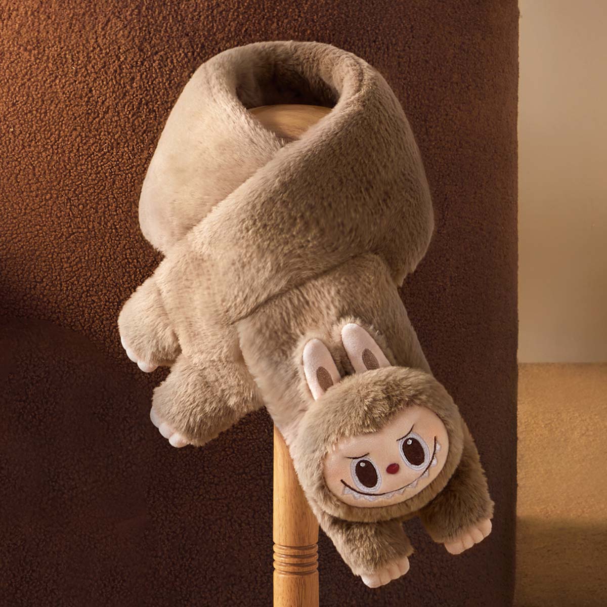 Warm Fluffy Holiday Series- LABUBU Plush Scarf - POP MART (United