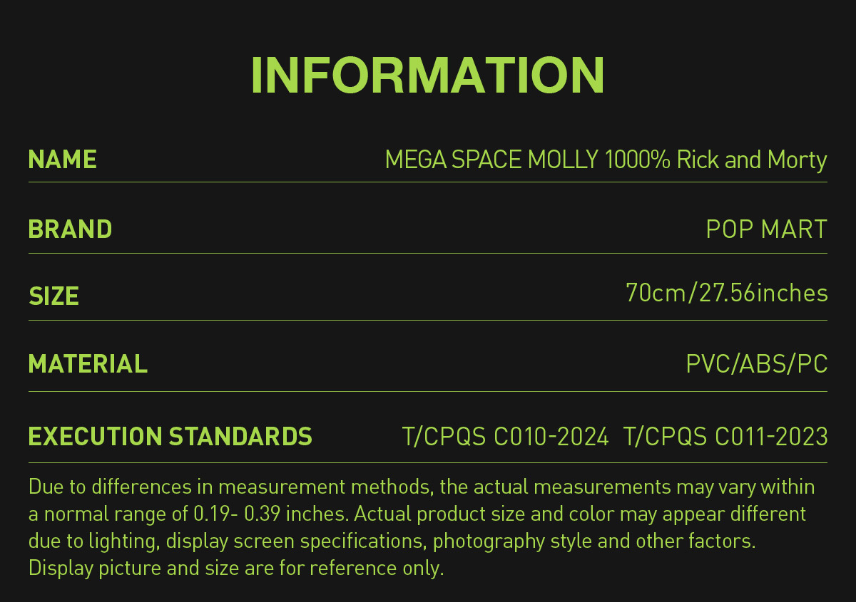 MEGA SPACE MOLLY 1000% Rick and Morty - POP MART (United States)