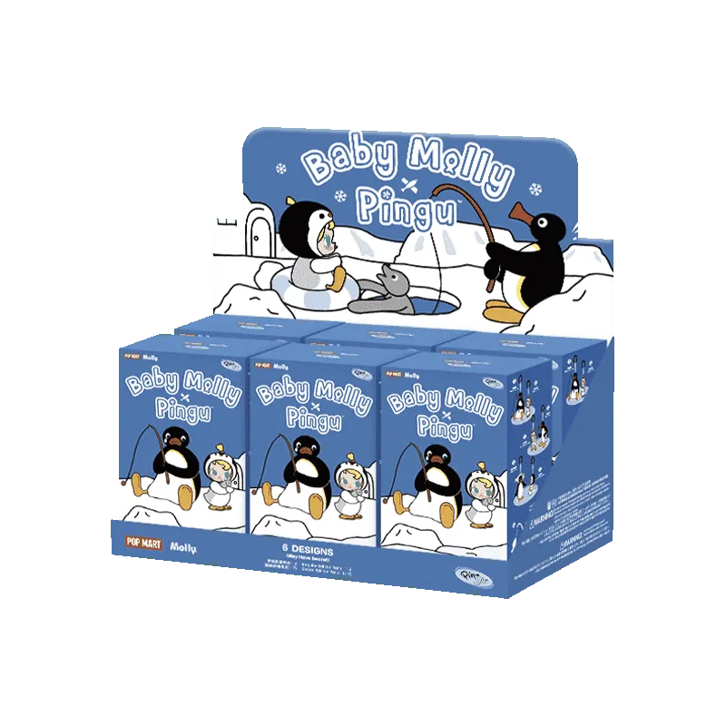 POP MART Baby Molly × Pingu アソートボックス Baby Molly × Pingu Happy Fishing Series-Vinyl Plush Pendant