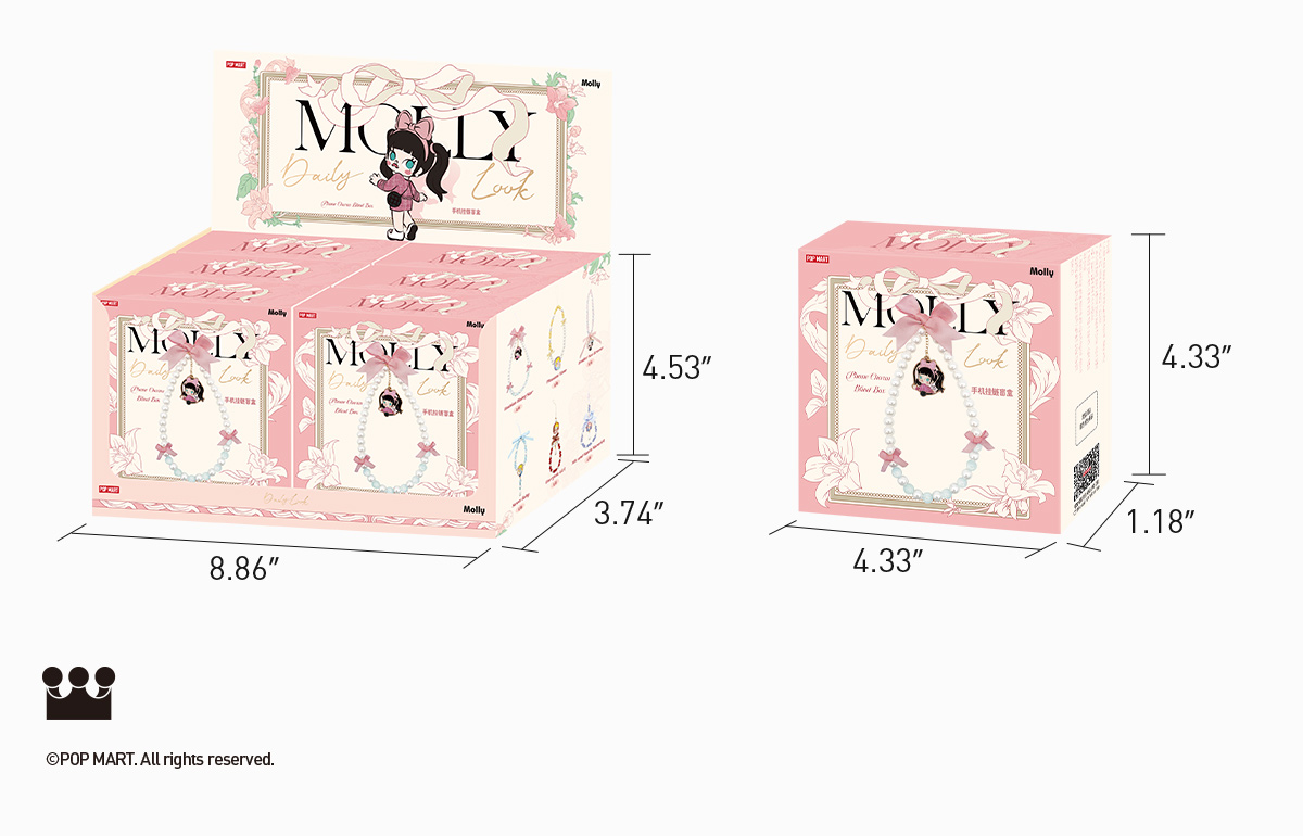 POP NOW:MOLLY Daily Look Series-Phone Charm Blind Box - POP MART
