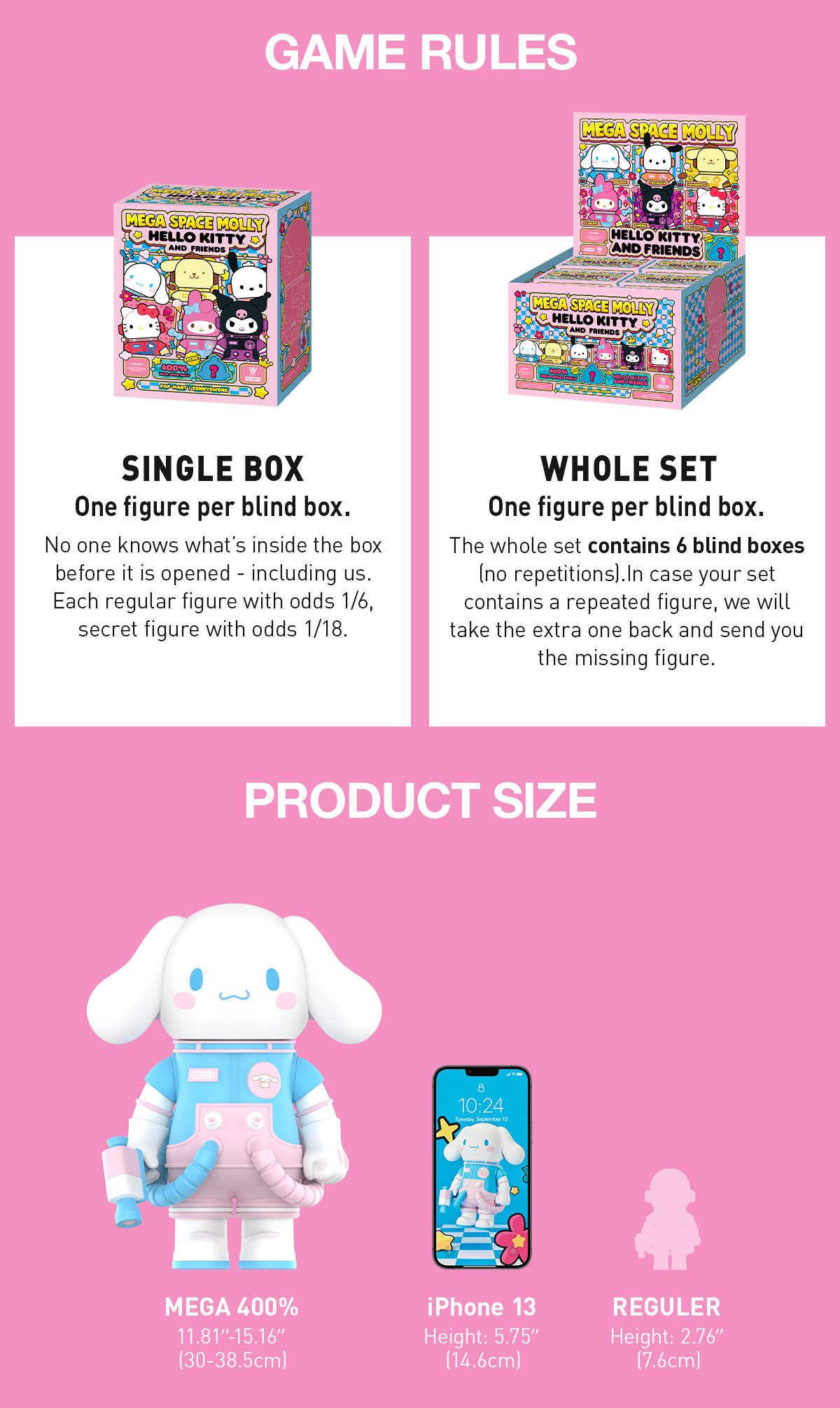 MEGA SPACE MOLLY 400% Sanrio Characters Series - POP MART