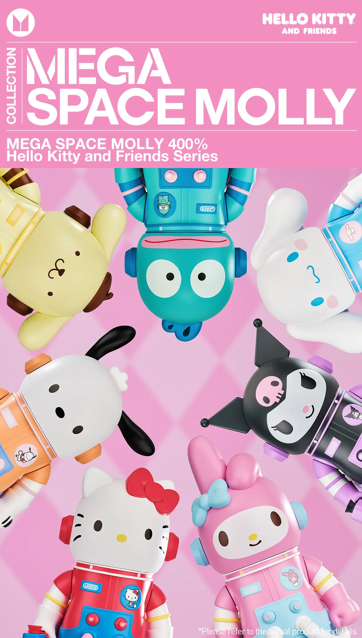 POP NOW:MEGA SPACE MOLLY 400% Sanrio Characters Series - POP MART 