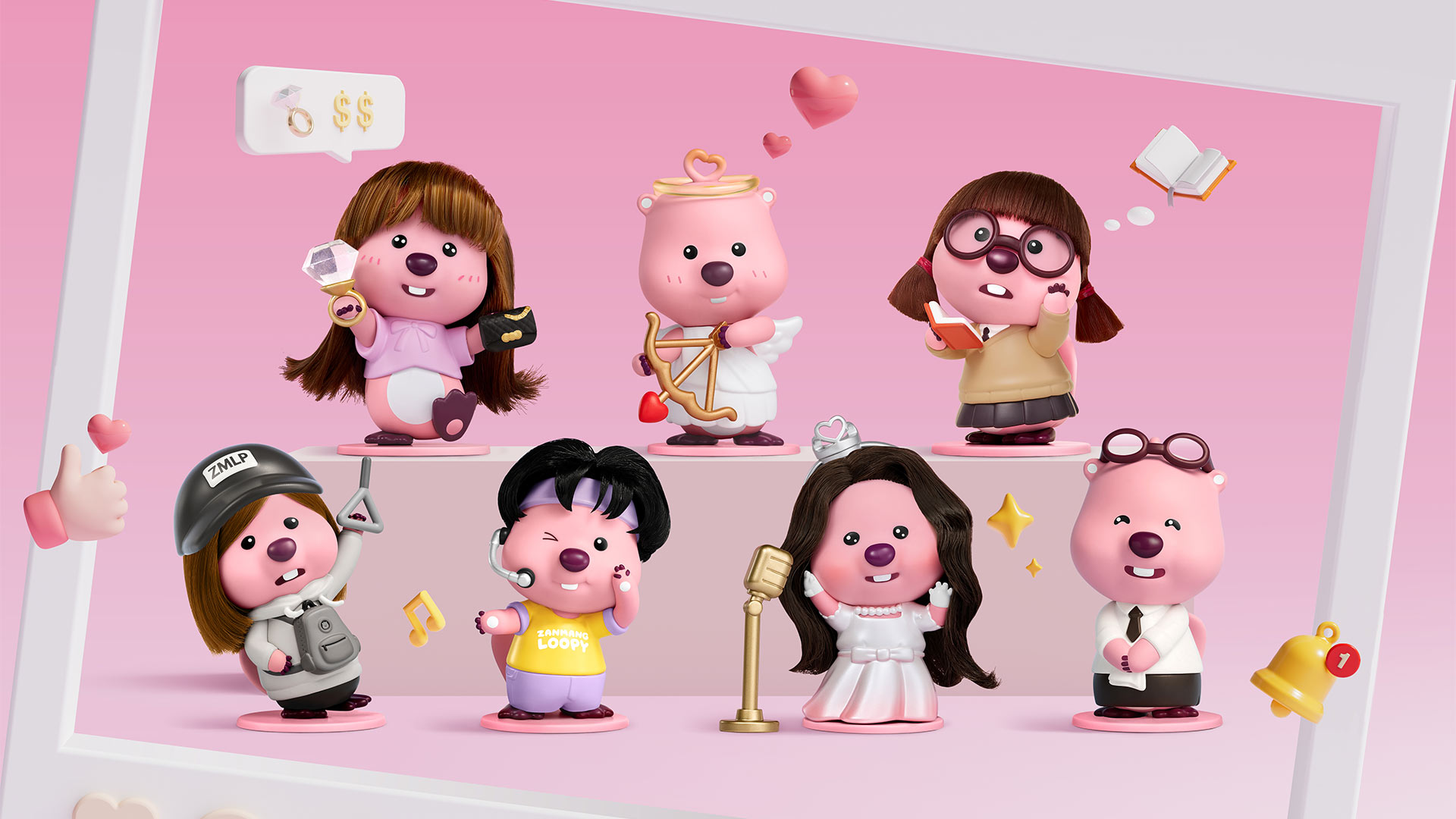 POPMART Loloan 告白・物語シリーズ① POP NOW:ZANMANG LOOPY's Moments Series Figures - POP MART