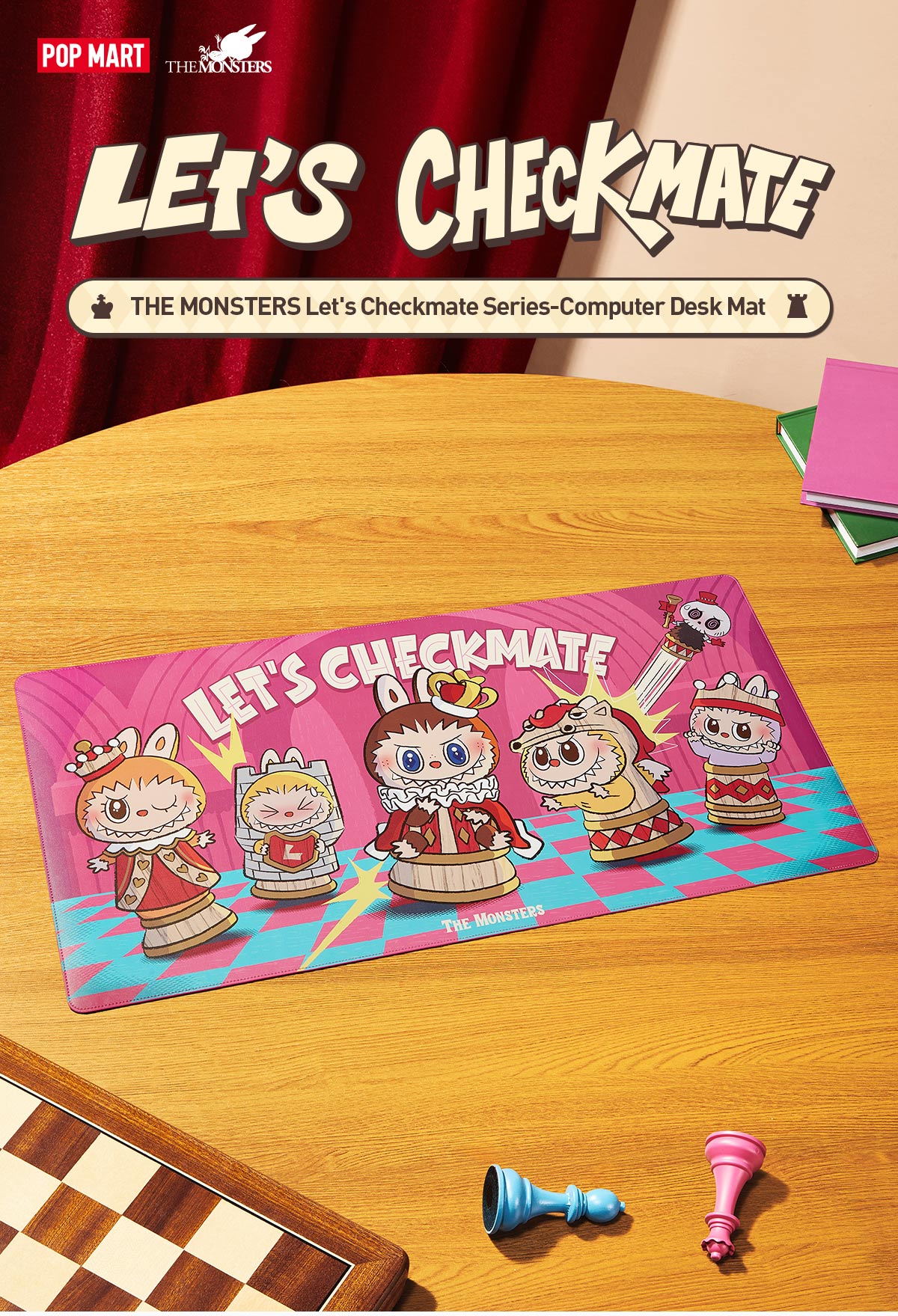 THE MONSTERS Let's Checkmate Series-Computer Desk Mat - POP