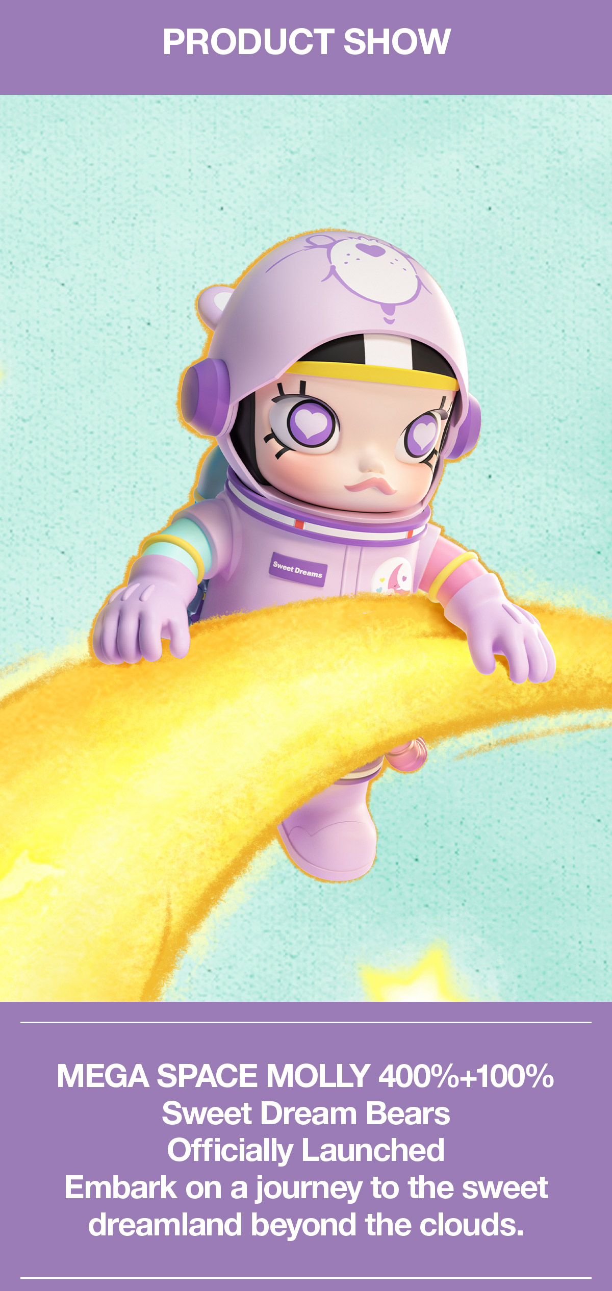 MEGA SPACE MOLLY 400%+100% Sweet Dream Bears - POP MART