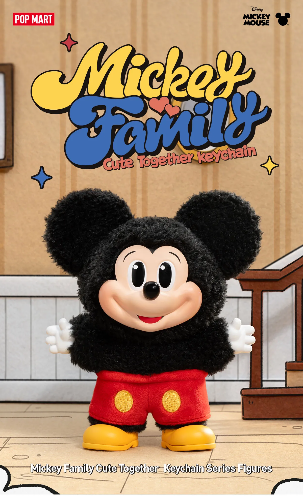 POP NOW:Mickey Family Cute Together Keychain Series Figures - POP  
