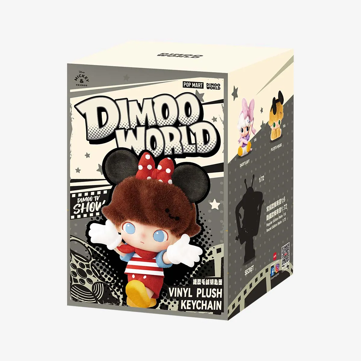 DIMOO WORLD × DISNEY Series-Vinyl Plush Keychain Blind Box - POP 