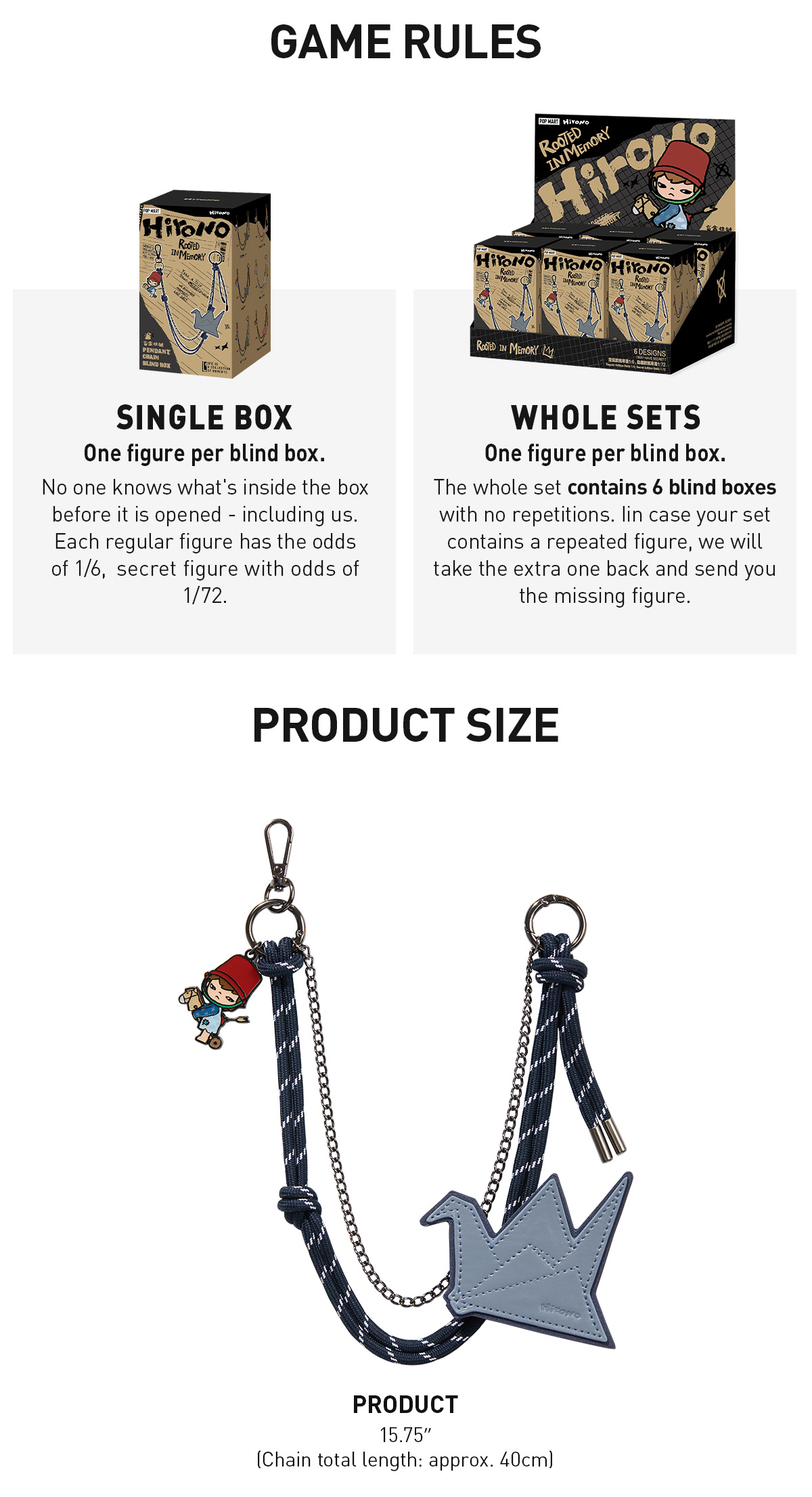 POP NOW:Hirono Echo Series - Pendant Chain Blind Box - POP MART