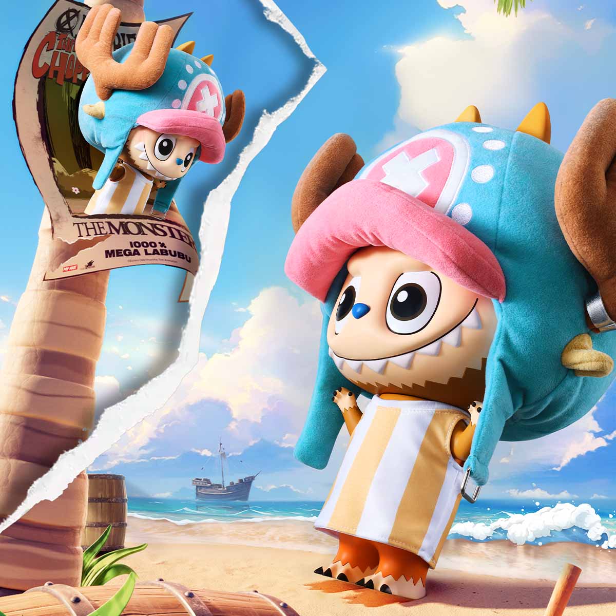 POPMART LABUBU チョッパー1000% MEGA LABUBU 1000% TONY TONY CHOPPER - POP MART (United States)